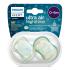 Ортодонтични залъгалки светещи в тъмното Philips Avent Ultra Air Night 0-6м с дизайн Звезда и Сова в кутия за стерилизиране