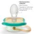 Ортодонтични залъгалки светещи в тъмното Philips Avent Ultra Air Night 0-6м с дизайн Звезда и Сова в кутия за стерилизиране