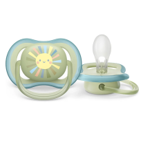 Комплект за бебе Philips AVENT със шише за хранене Natural Response 125 мл и залъгалка Ultra Air 0-6м.
