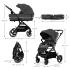 Бебешка количка 3в1 Kinderkraft YOXI MOONLIGHT GREY