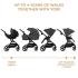Бебешка количка 3в1 Kinderkraft YOXI MOONLIGHT GREY