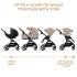 Бебешка количка 3в1 Kinderkraft YOXI SAND BEIGE