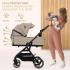 Бебешка количка 3в1 Kinderkraft YOXI SAND BEIGE