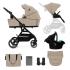 Бебешка количка 3в1 Kinderkraft YOXI SAND BEIGE