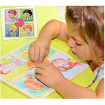 Дървен пъзел PINO - Емоциите, момиче