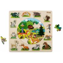 Дурвен пузел PINO, горски животни 2 в 1