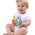 Играчка дрънкалка PlayGro Топка Откривател с тракащи мъниста, меки дръжки за гризане и сатенени панделки, 6м+