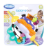 Играчка дрънкалка PlayGro Топка Откривател с тракащи мъниста, меки дръжки за гризане и сатенени панделки, 6м+