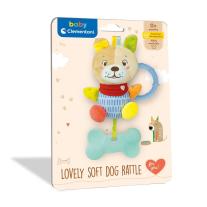 CLEMENTONI BABY Плюшена дрънкалка Куче 17443