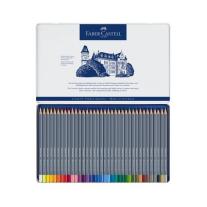 Faber-Castell Акварелни моливи Goldfaber Aqua, 24 цвята, в метална кутия