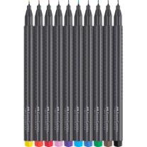 Faber-Castell Тънкописец Grip, 0.4 mm, 10 цвята, в PVC блистер