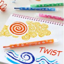 Faber-Castell Восъчни пастели Twist, 12 цвят