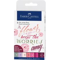Faber-Castell Маркер-четка Pitt Artist, 8 цвята, розови