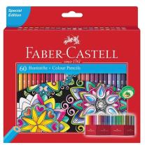 Faber-Castell Цветни моливи Замък, 60 цвята