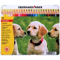 Eberhard Faber Цветни моливи, 24 цвята, в метална кутия