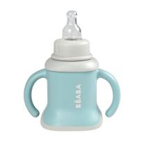 Преходна чаша с биберон 3в1 Beaba, Evoluclip, aqua
