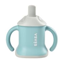 Преходна чаша с биберон 3в1 Beaba, Evoluclip, aqua