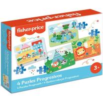 Прогресивен пъзел 4в1 Fisher Price, Животни