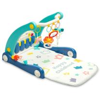 Проходилка с музикална подложка 2 в 1 Caretero Toyz - Синя
