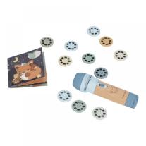 Проектор за детски приказки в кутия и с фенерче Little Dutch, Blue