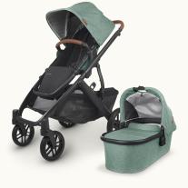 Бебешка количка Uppababy VISTA V2 2-в-1 Gwen (Green Melange/Black/Saddle Leather)