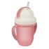 Чаша с Flip-top сламка Canpol babies, Matte Pastels, 210мл., розова