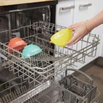 Купички с капак и вакуумно захващане Badabulle Pastel, 3 броя