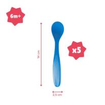 Бебешки меки лъжици 5 броя Badabulle Pastel