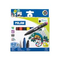 Milan Флумастери Maxi Magic, 8 цвята и 2 магични