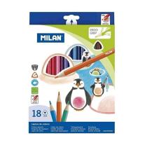 Milan Цветни моливи Triangular, 18 цвята