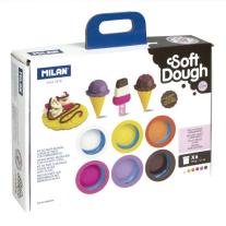 Milan Тесто за моделиране Soft Dough Ice Cream & Waffles, 6 цвята