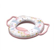 Седалка за тоалетна чиния с дръжки Lorelli - Розова