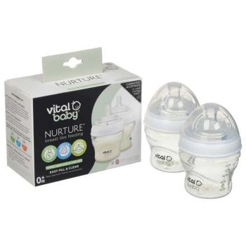 Шишета за хранене Vital Baby - Anti-Colic, 150 ml, 0+ месеца, 2 броя