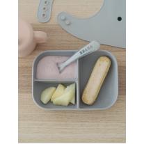 Силиконов комплект за бебешко хранене BEABA, 3 части, Pink