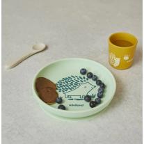 Силиконов комплект за хранене от 3 части Miniland - Forest