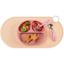 Силиконова чиния с вакуум Vital Baby - Розова
