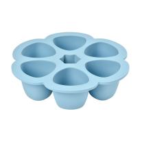 Силиконова форма за замразяване на бебешка храна BEABA, 6х150 мл, Windy Blue