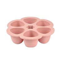 Силиконова форма за замразяване на бебешка храна BEABA, 6х90 мл, Old Pink