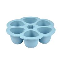 Силиконова форма за замразяване на бебешка храна BEABA, 6х90 мл, Windy Blue