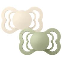 Силиконови залъгалки Bibs Supreme, Ivory/Sage, 0-6 м