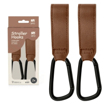 Универсални куки за количка от черна еко кожа Sipo Кафяви