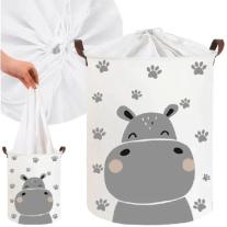 Кошница за съхранение на играчки с шнур Sipo хипопотам 43 литра 