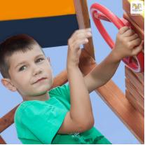 Дървена детска площадка Fungoo JOY+MOVE+STEP ON+FREE TIME 