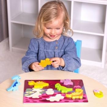 Classic World - 3D дървен пъзел - Динозаври