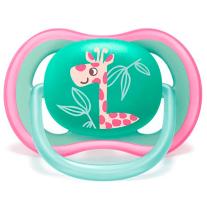 Philips Avent Ортодонтични залъгалки ULTRA AIR + стерилизаторна кутия 18м+ 2бр момиче