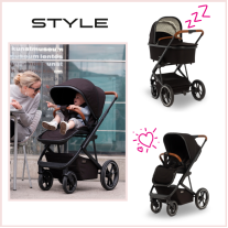 Бебешка комбинирана количка MOON Style Navy