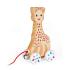 Janod - Дървена играчка за дърпане - Жирафчето Софи