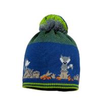 Maximo Зимна плетена шапка Лисици синя