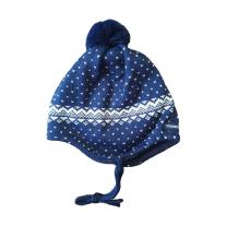 Maximo Зимна шапка с връзки синя на снежинки