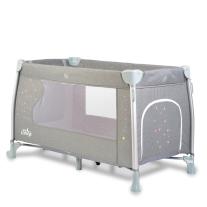 Cangaroo Кошара за спане и игра на 2 нива ISLEEP сив меланж